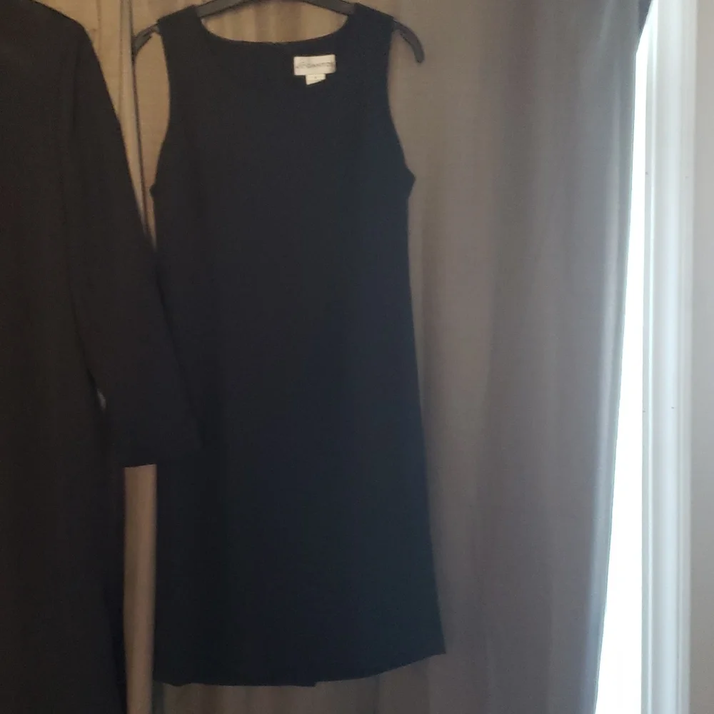 Vintage Gantos Black Dress With Matching Duster - Picture 2 of 6